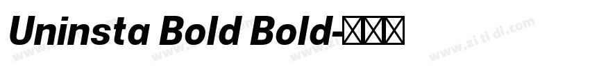 Uninsta Bold Bold字体转换